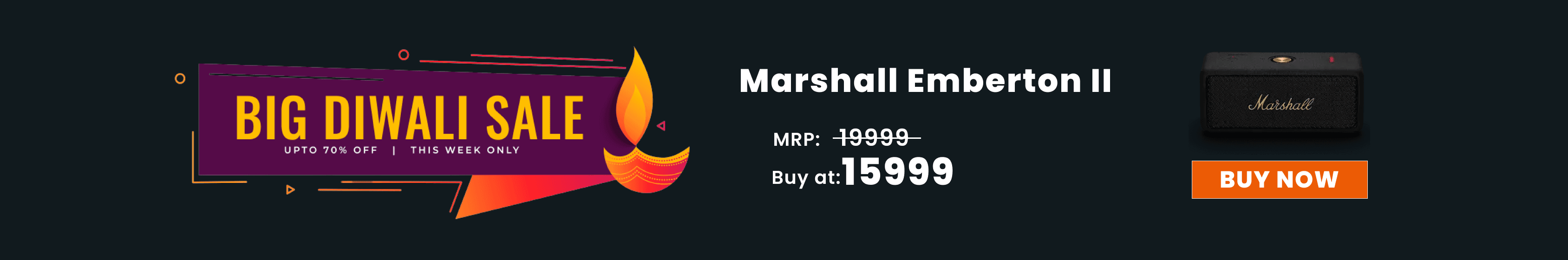 Marshall | Emberton |  Black & Brass